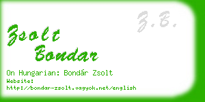 zsolt bondar business card